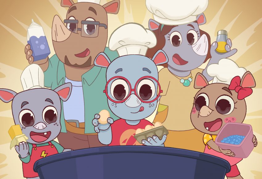 Animated tv series Stomp! Stomp! Rhinos!